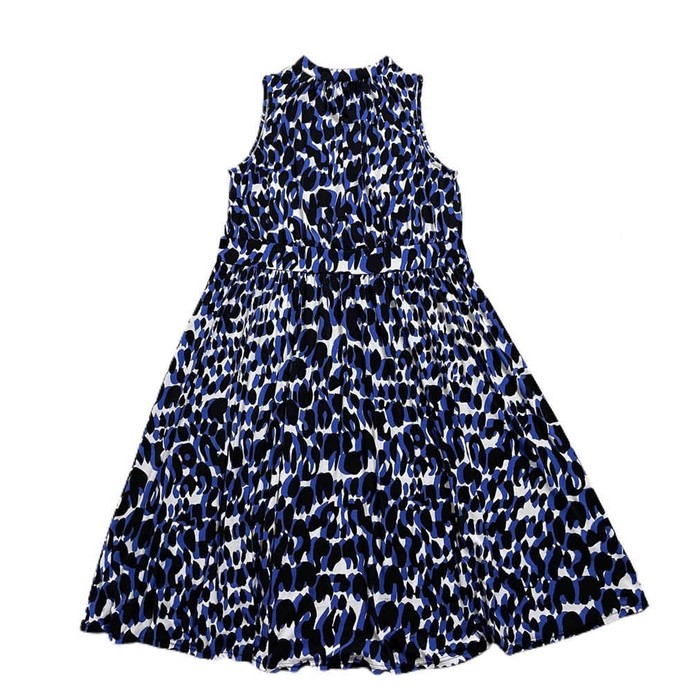 Leota Mindy Snow Leopard Print Midi Dress 1X - Picture 8 of 8